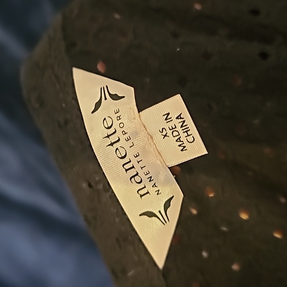 black mesh tank top peplum. Nanette lepore xs. runs larger - Picture 3 of 4